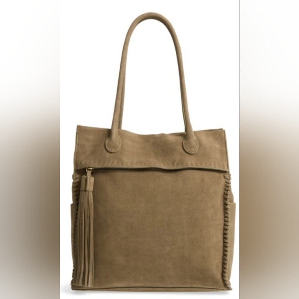 HOBO International Lure Tote In Green Suede